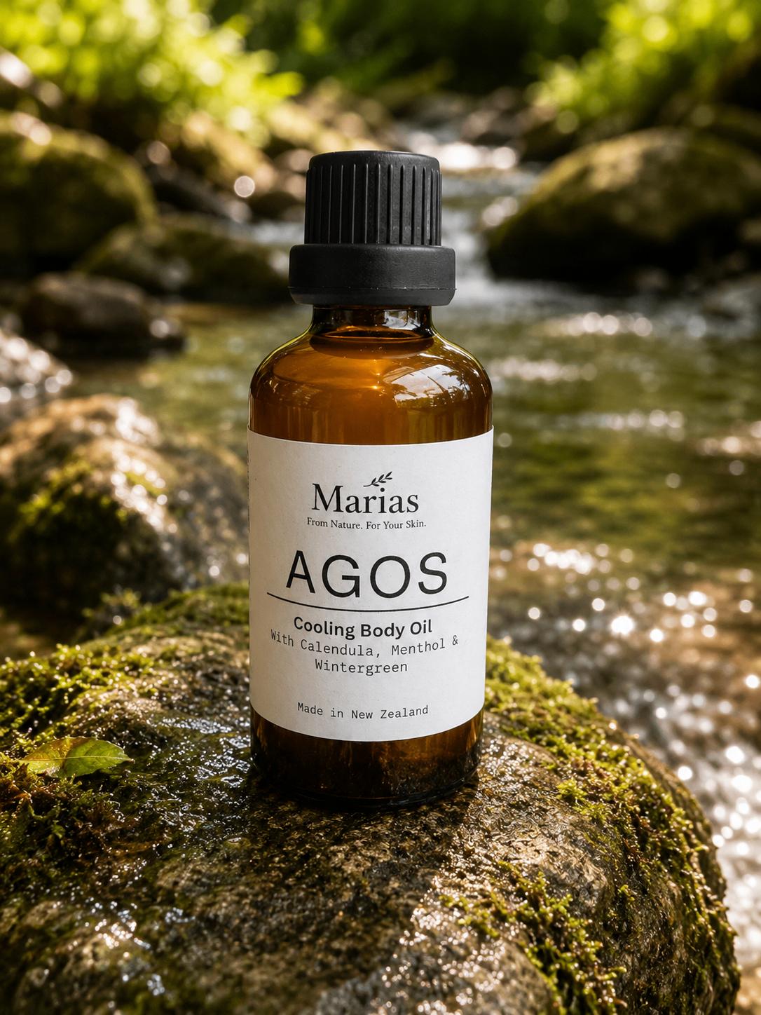 Agos - Calendula Cooling Massage Oil with Grass-fed Tallow